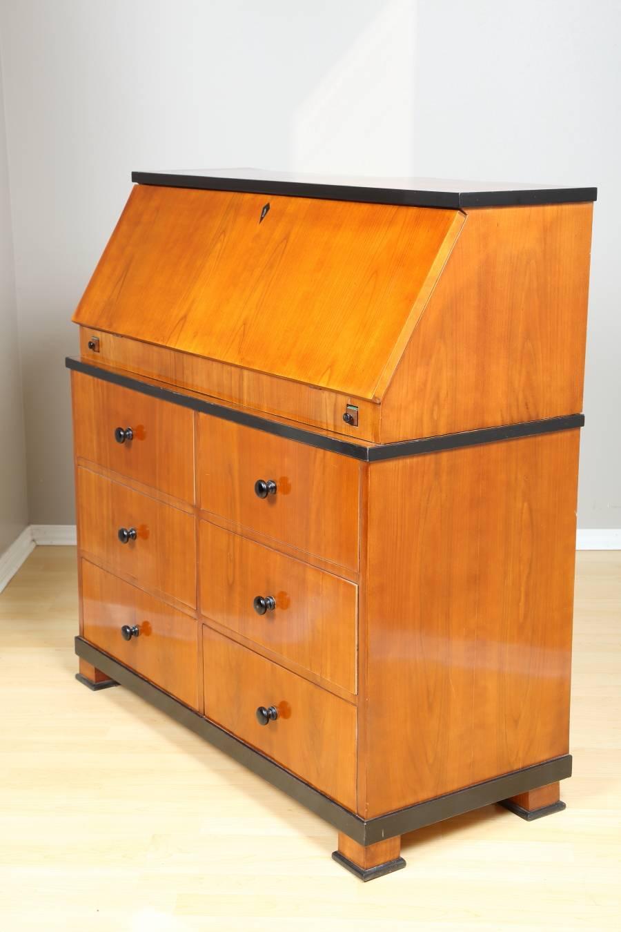 German Biedermeier Secretaire in Cherry, circa 1820 For Sale 5