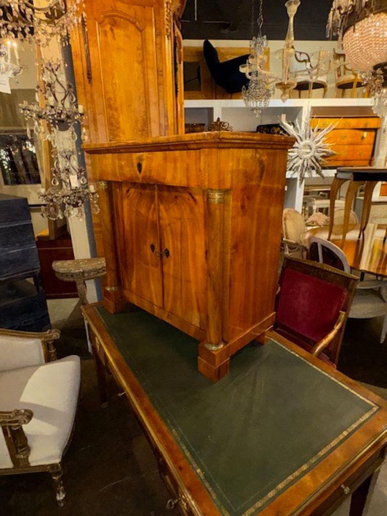 Walnut German Biedermeier Side Cabinet For Sale
