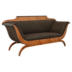 German Biedermeier Upholstered Settee