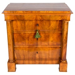 German Biedermeier Walnut Chest of Drawers