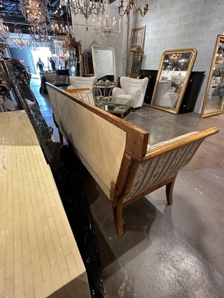 German Biedermeier Walnut Sofa For Sale at 1stDibs