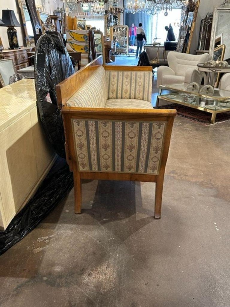 German Biedermeier Walnut Sofa For Sale at 1stDibs