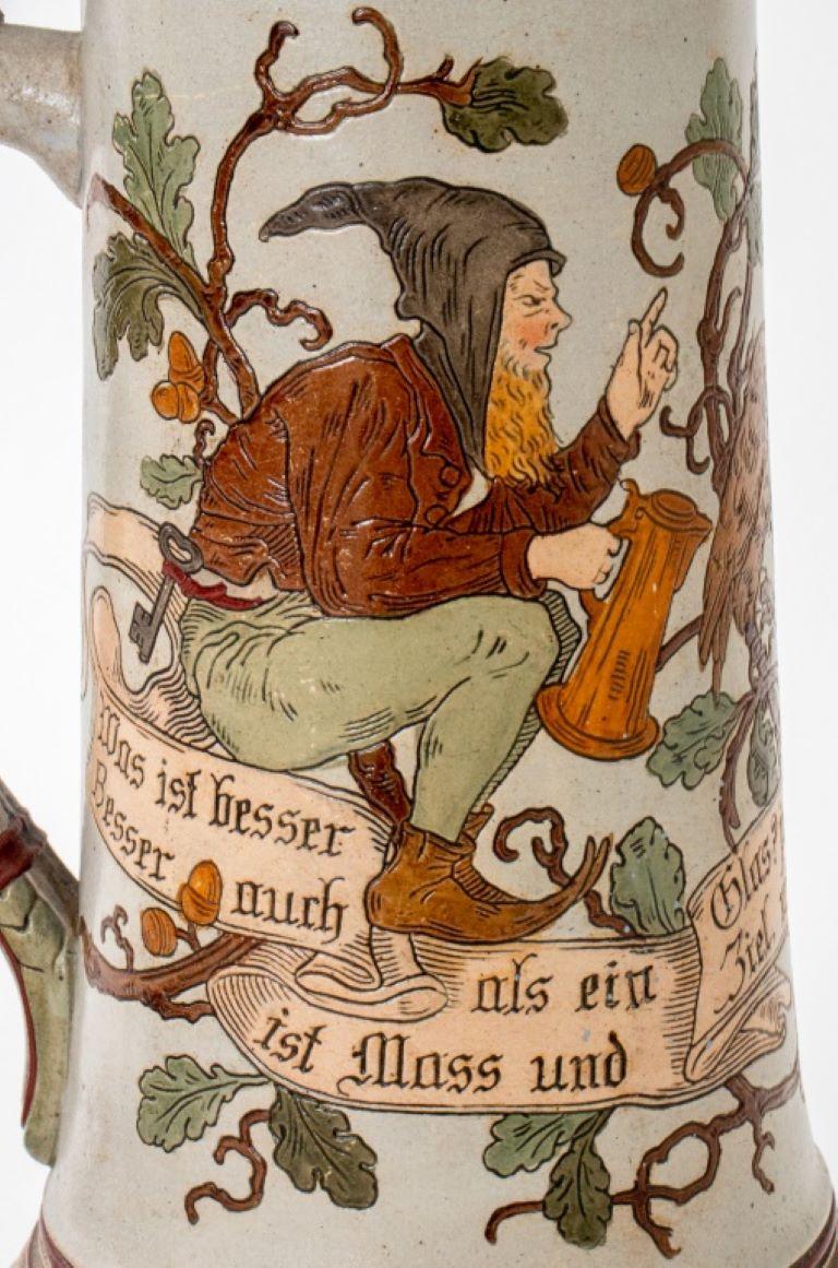 German Bier Stein Mounted as a Lamp In Good Condition For Sale In New York, NY