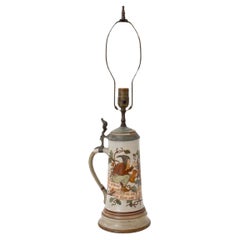 German Bier Stein Mounted as a Lamp