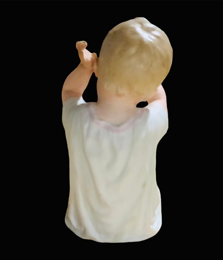 Poupée En Porcelaine Heubach - Bébé Au Piano - 12,5 Cm - Occasion