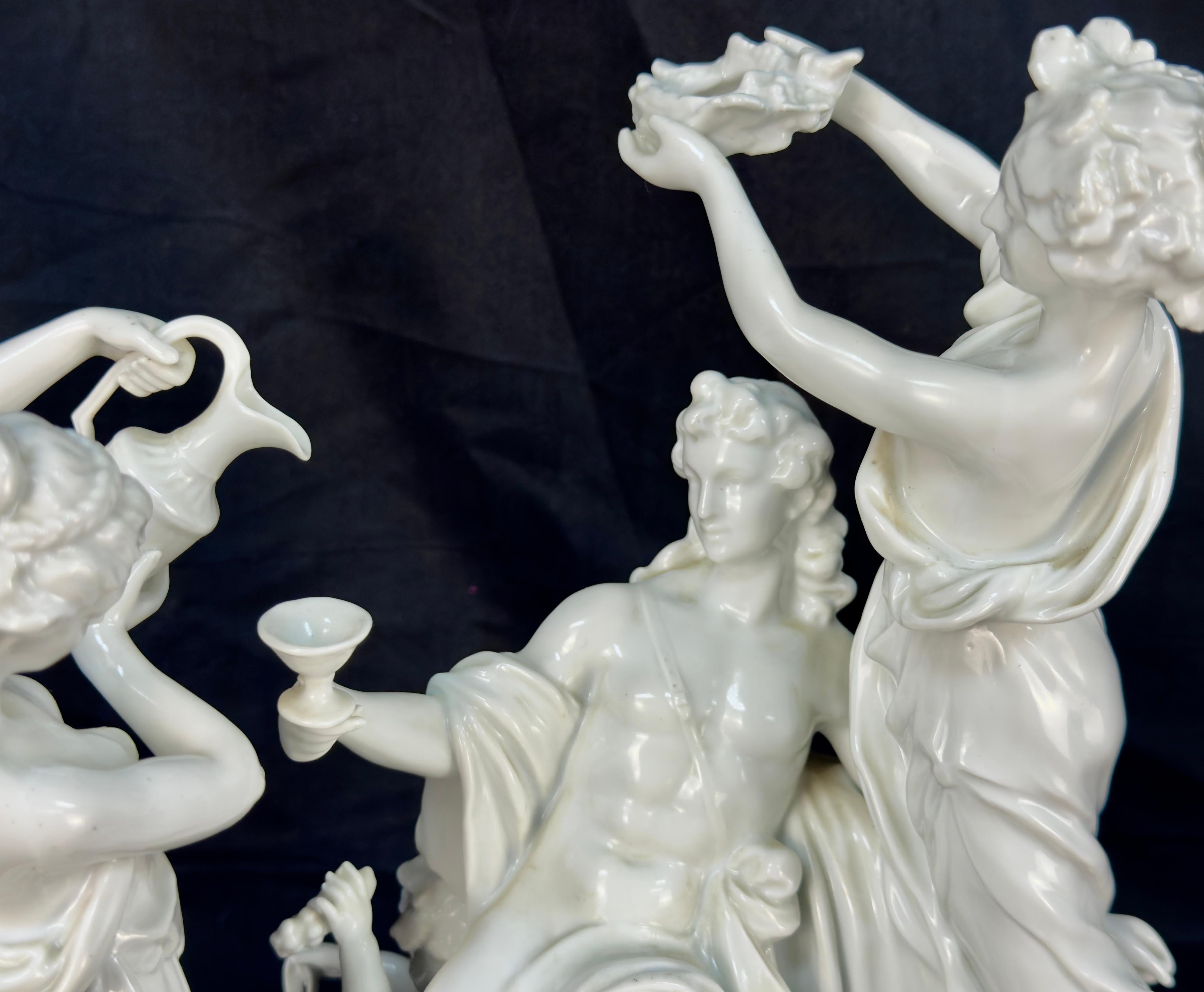 Escultura de porcelana bizcochada alemana 