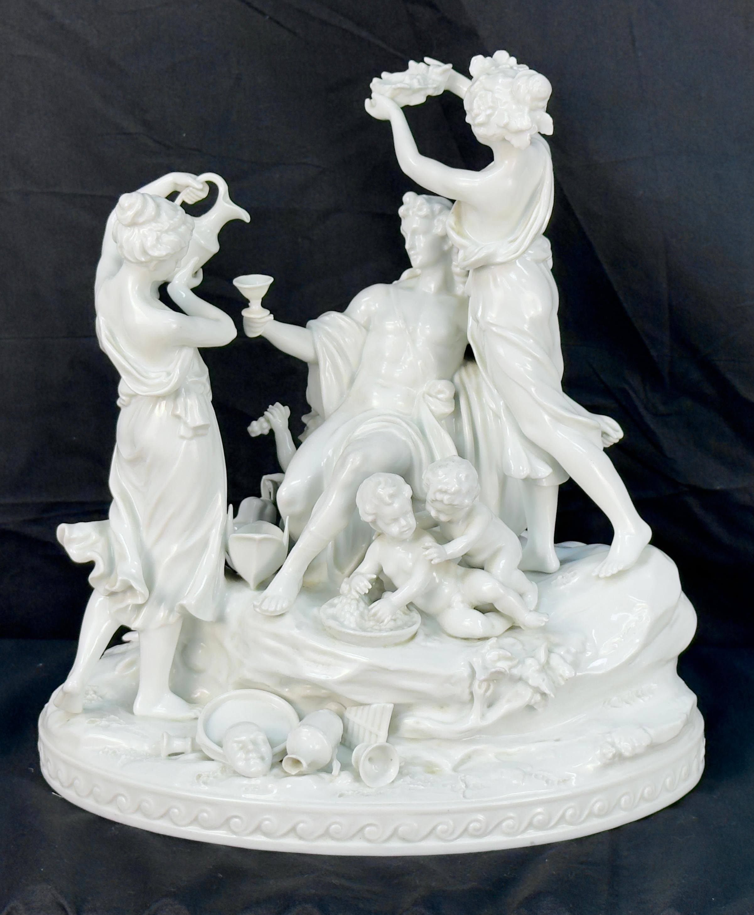 Escultura de porcelana bizcochada alemana 