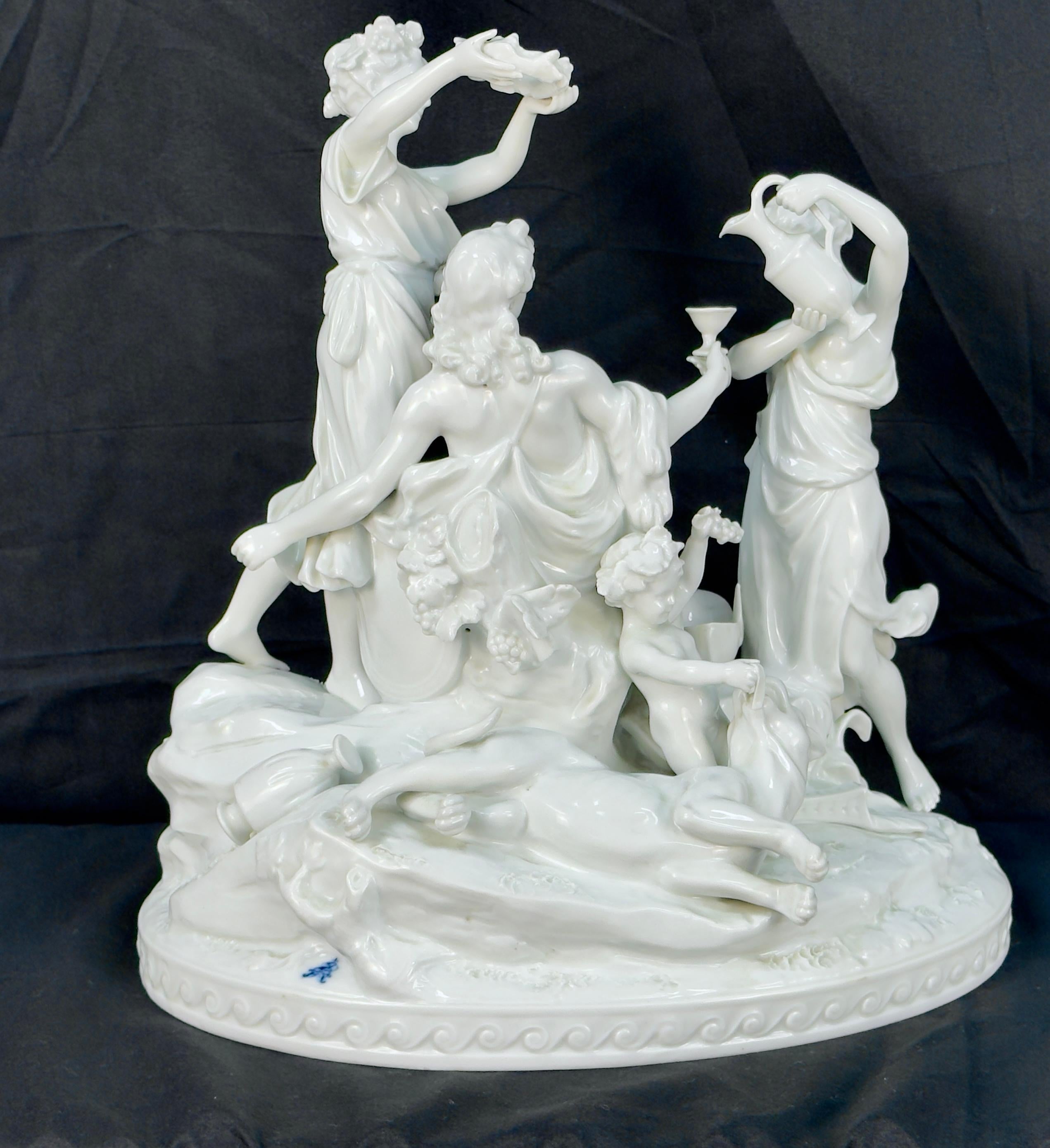 Escultura de porcelana bizcochada alemana 
