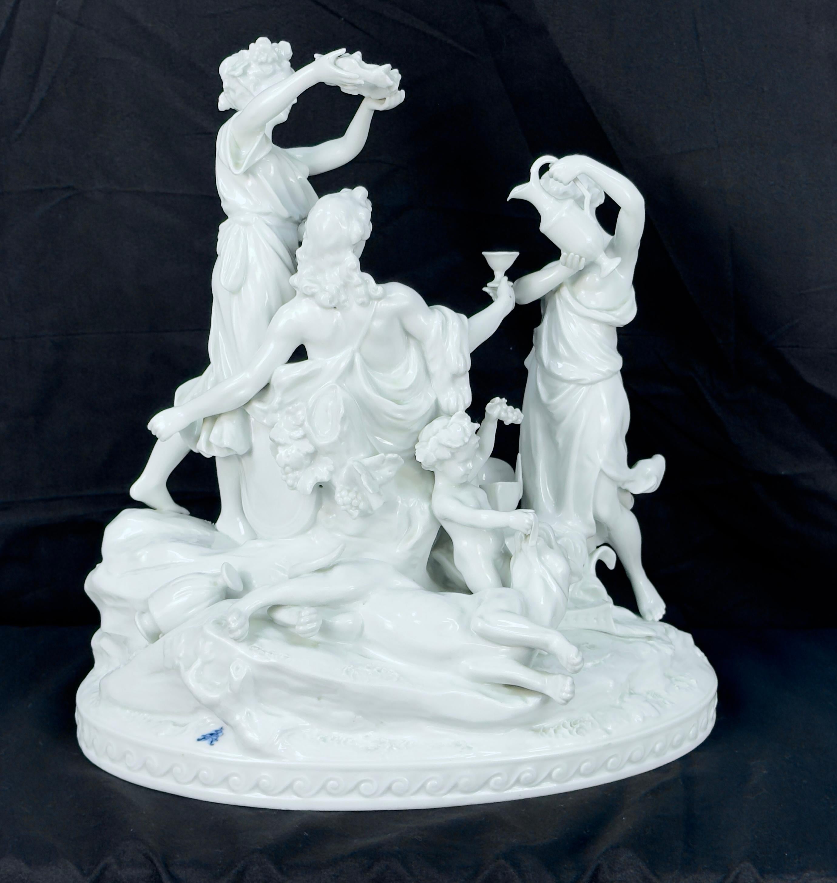 Escultura de porcelana bizcochada alemana 