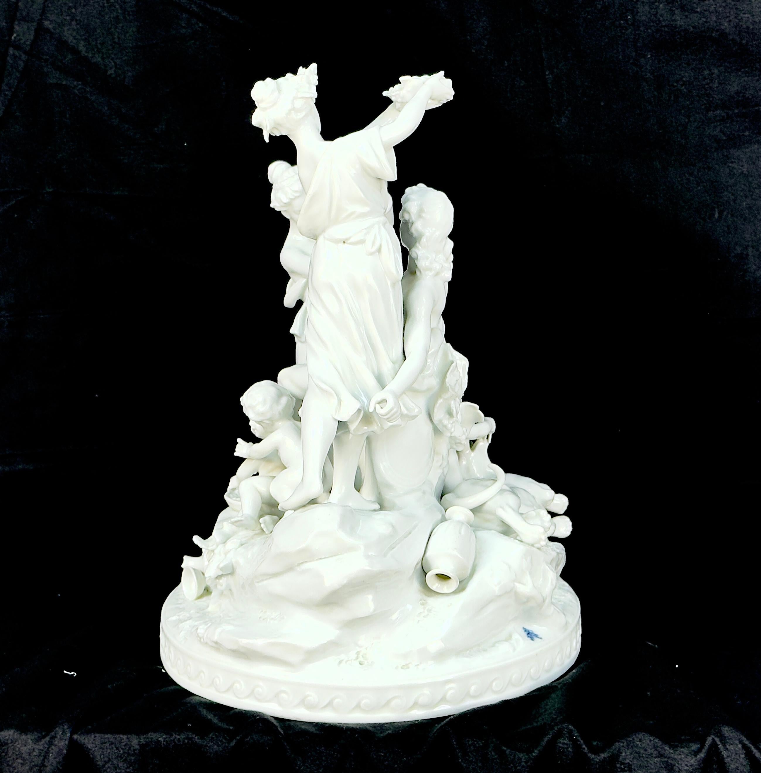 Escultura de porcelana bizcochada alemana 
