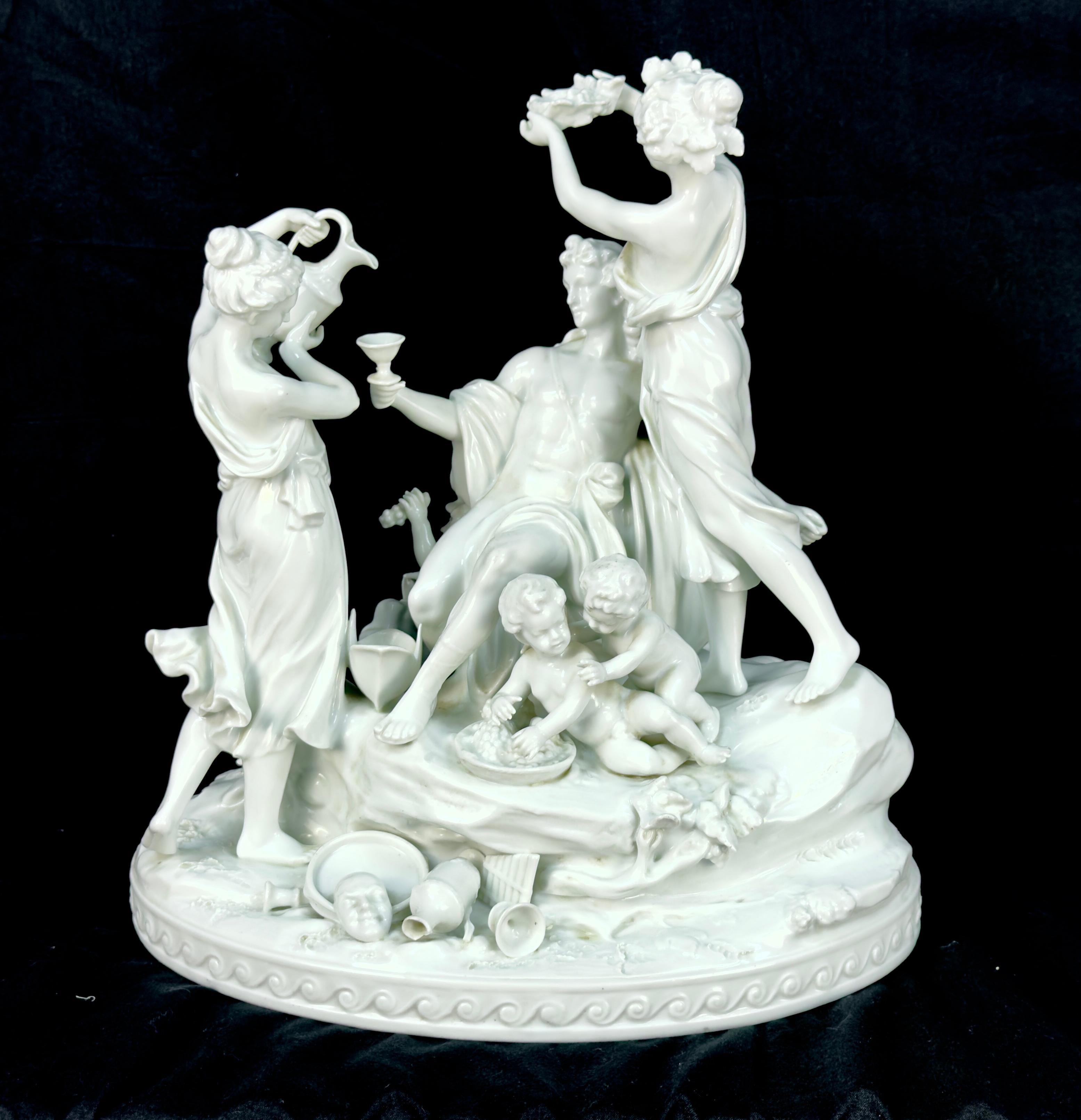 Escultura de porcelana bizcochada alemana 