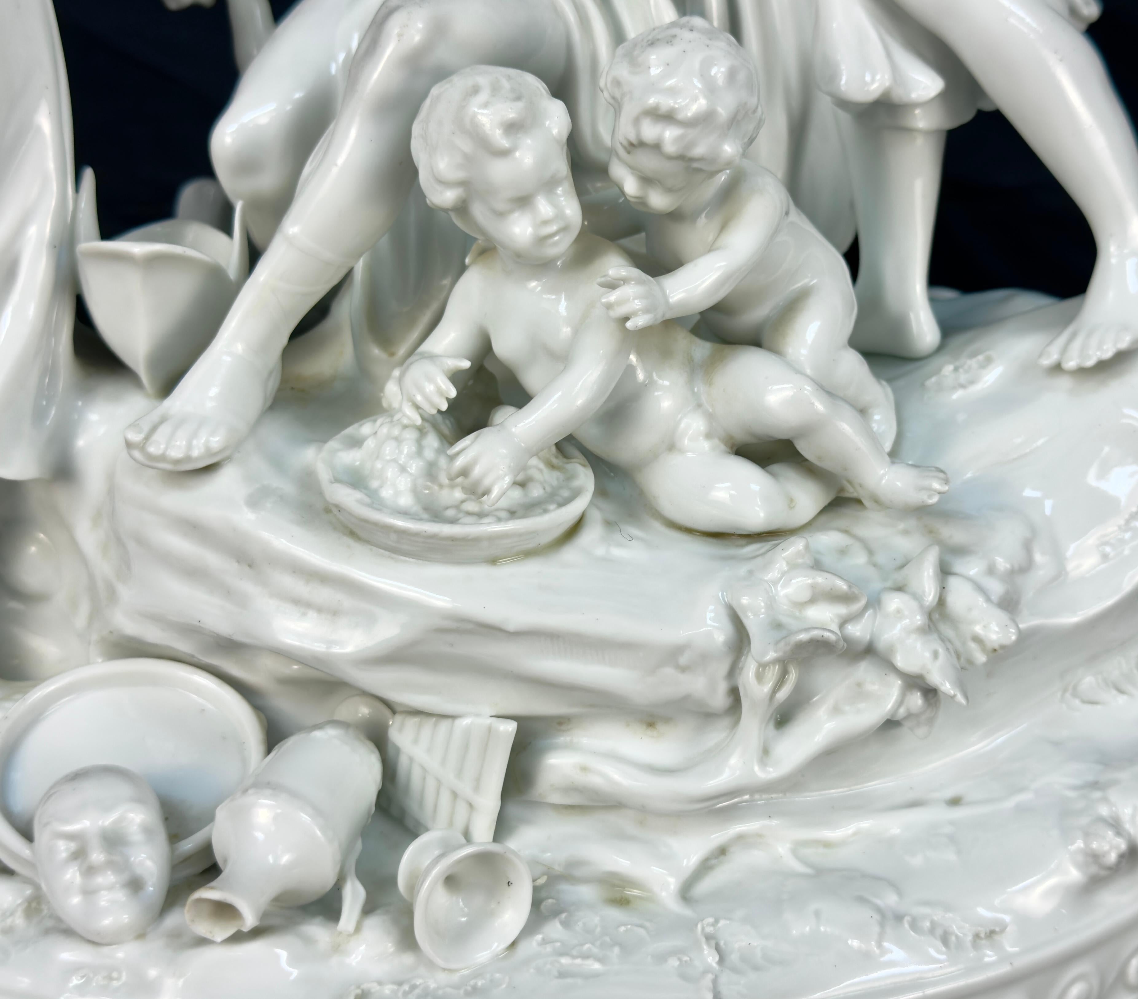 Escultura de porcelana bizcochada alemana 