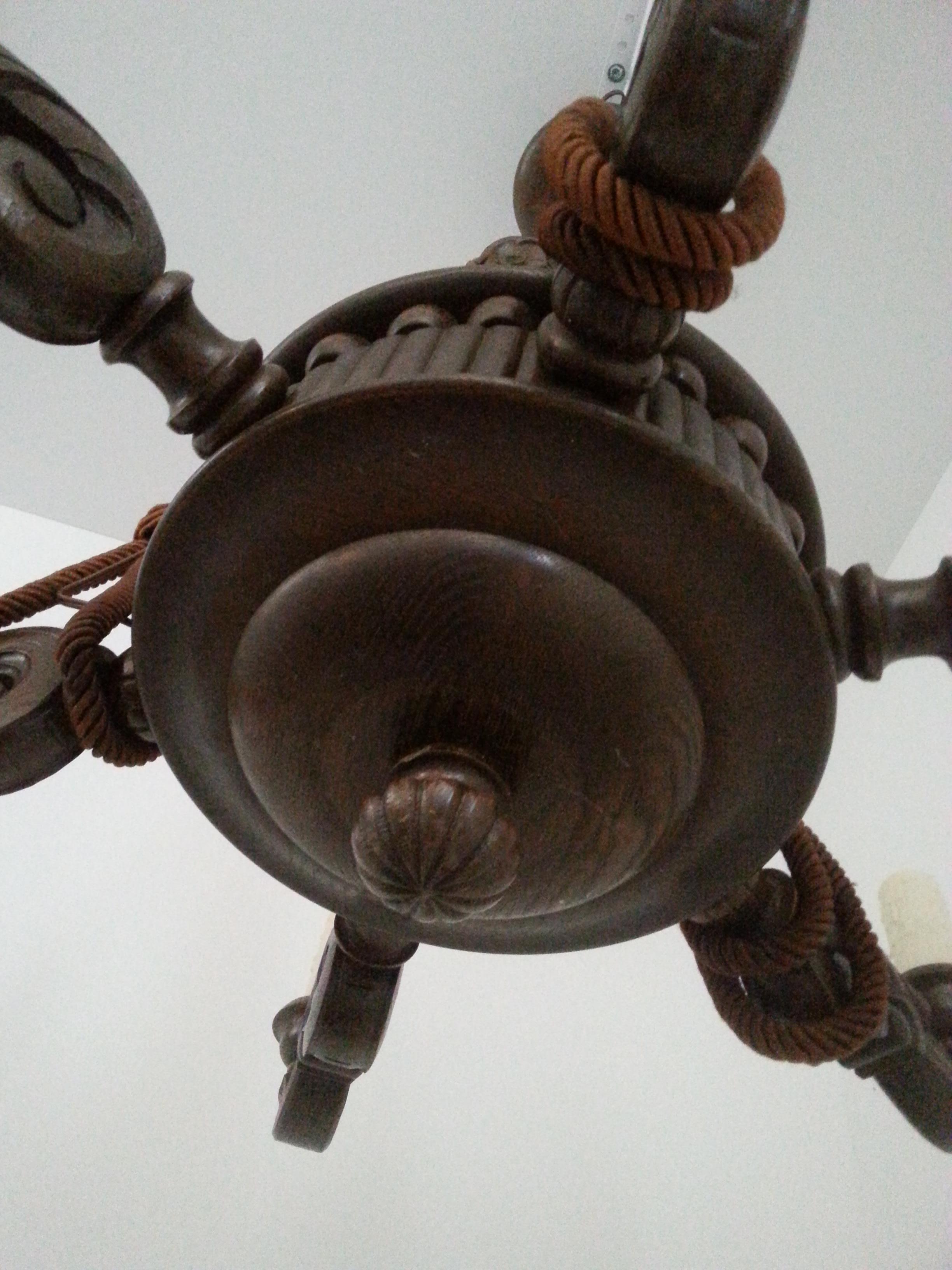 German Black Forest Chandelier with an Owl 2