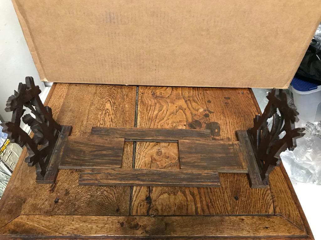 German Black Forest Hand Carved Bookshelf In Good Condition In Stamford, CT