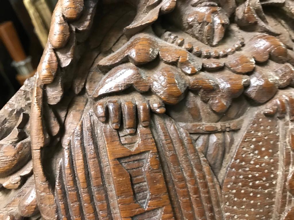 German Black Forest Oak Carving of a Viking Warrior 7