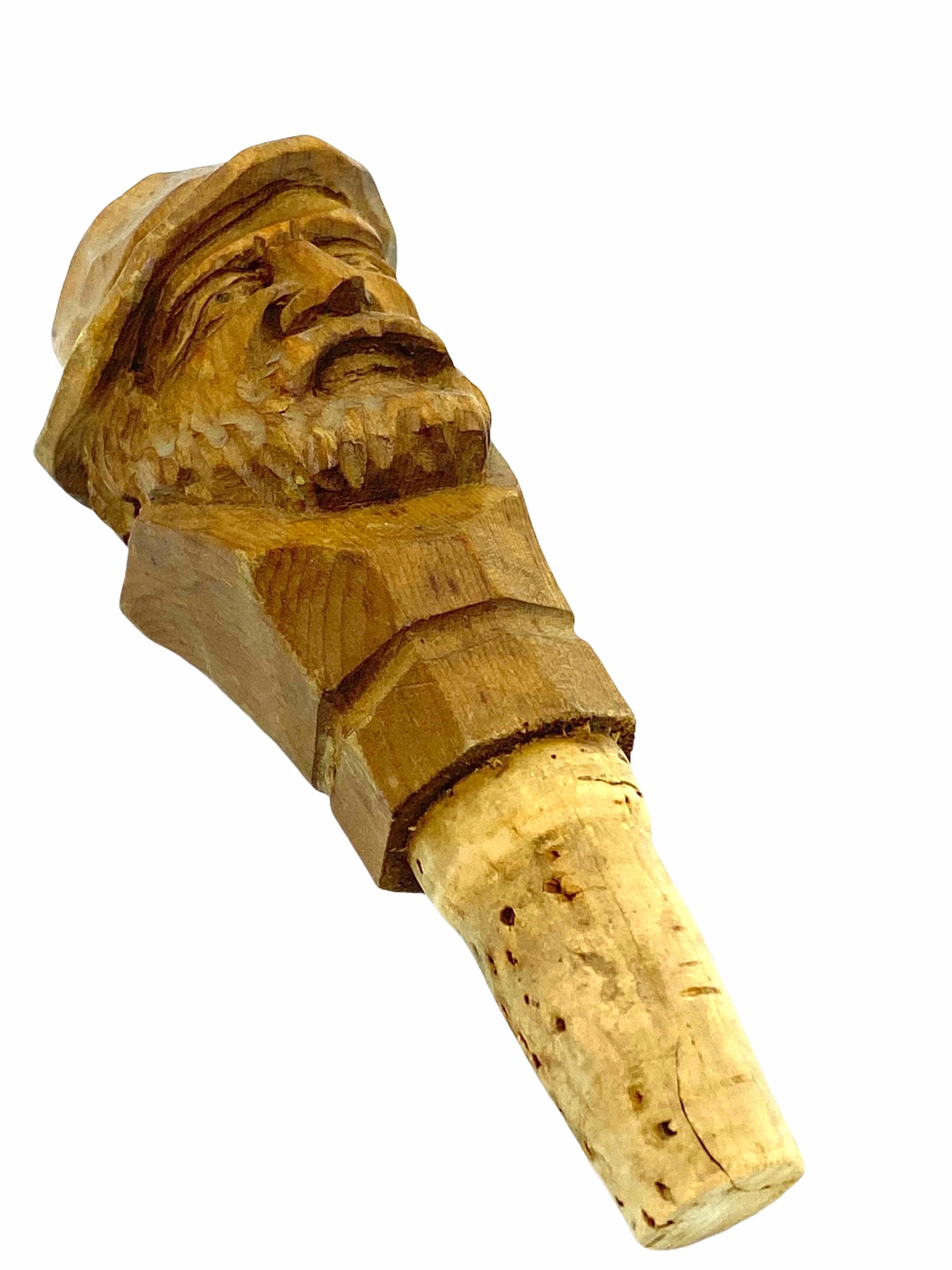 wood carved bottle stoppers