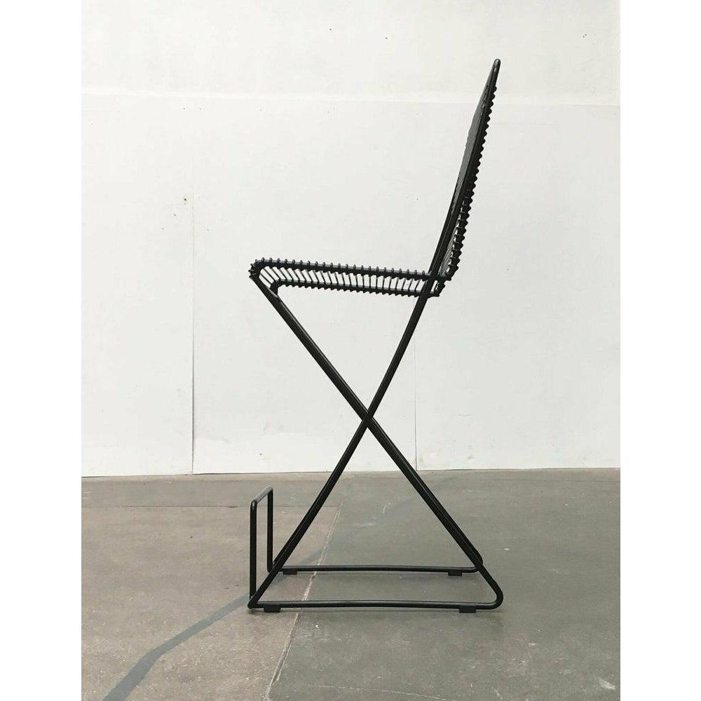 An original Till Behrens Kreuzschwinger kitchen stools or bar stools in a rare black version.Elegant design classic by Prof. … Read more An original Till Behrens Kreuzschwinger kitchen stools or bar stools in a rare black version.Elegant design