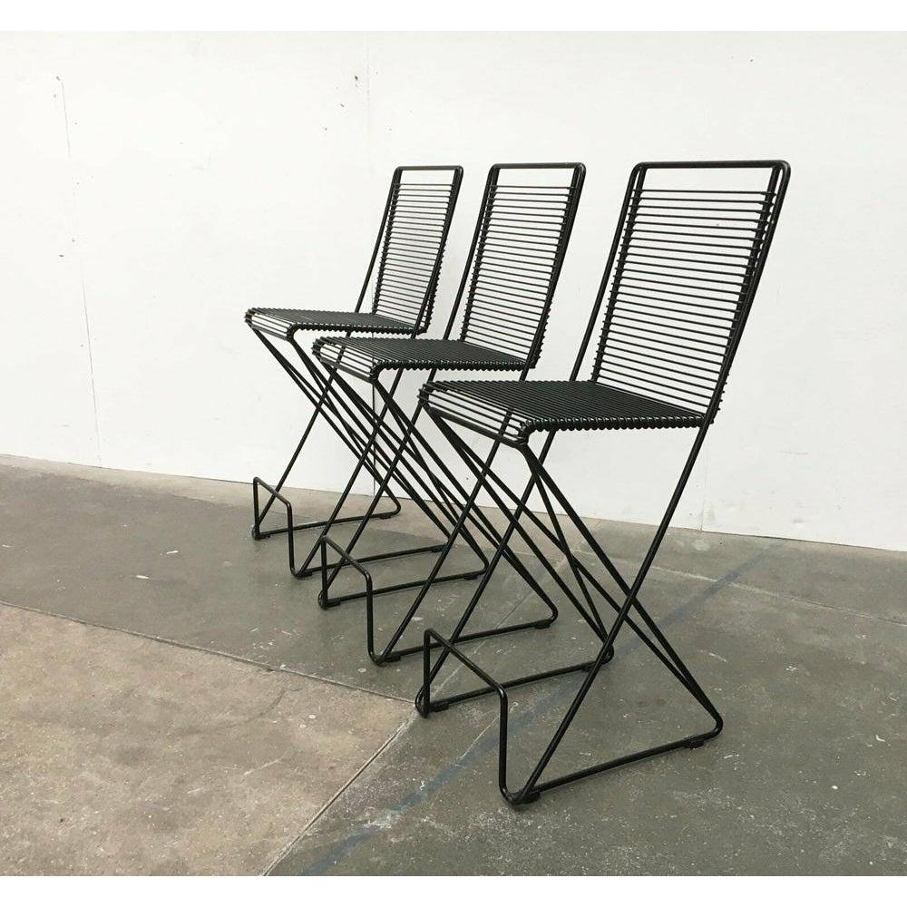 20th Century German Black Kreuzschwinger Kitchen Barstool by Till Behrens, 1980s For Sale
