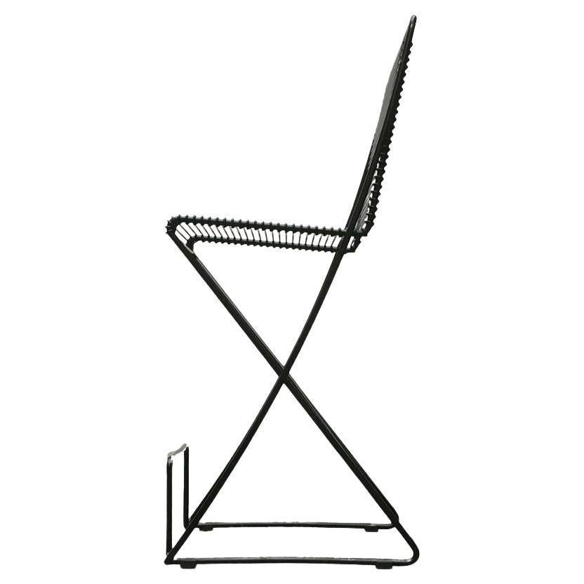 German Black Kreuzschwinger Kitchen Barstool by Till Behrens, 1980s
