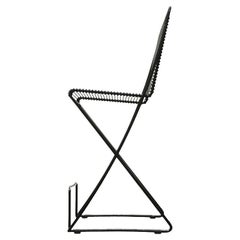German Black Kreuzschwinger Kitchen Barstool by Till Behrens, 1980s