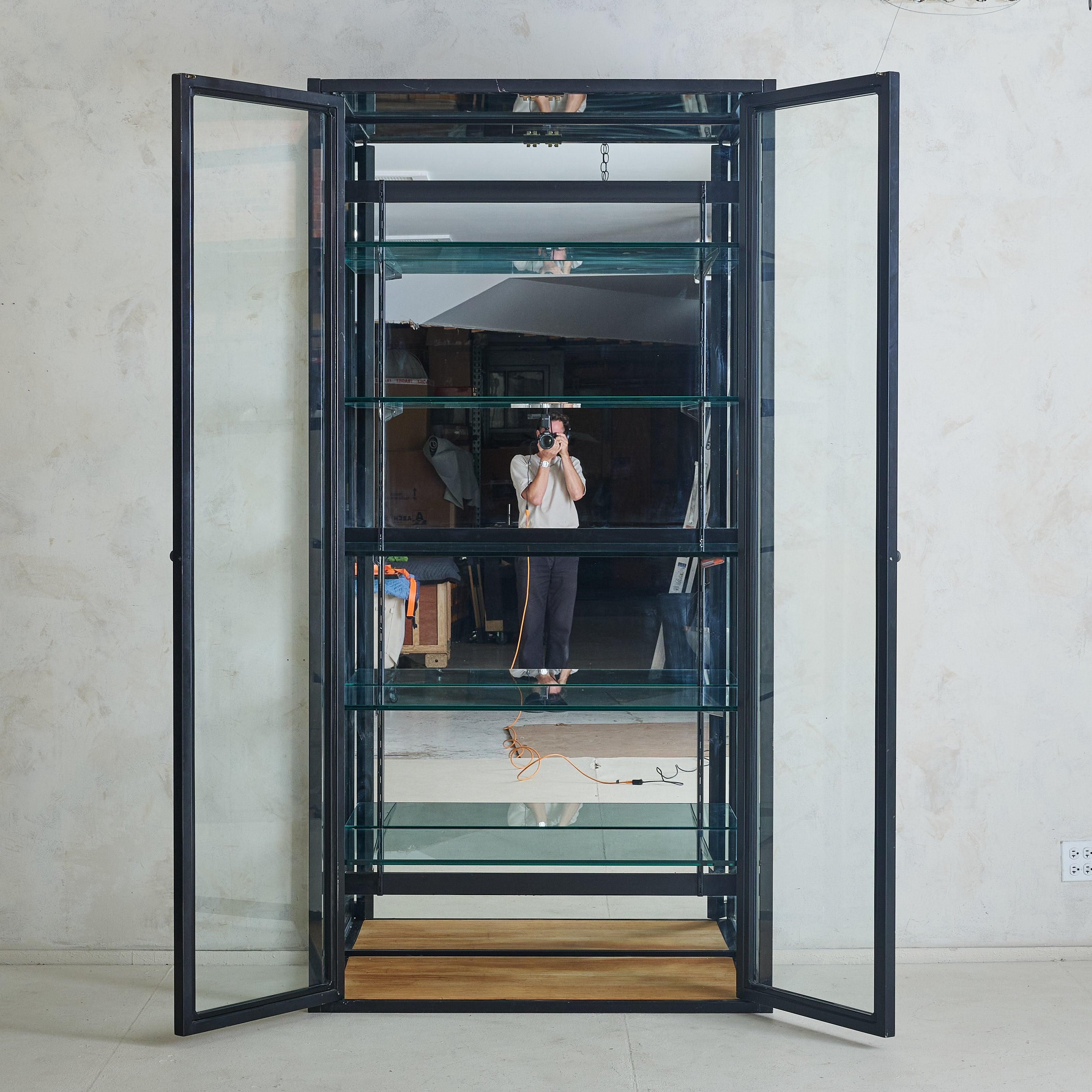 Modern German Black Metal Display Cabinet by Bohnacker, 1950s For Sale