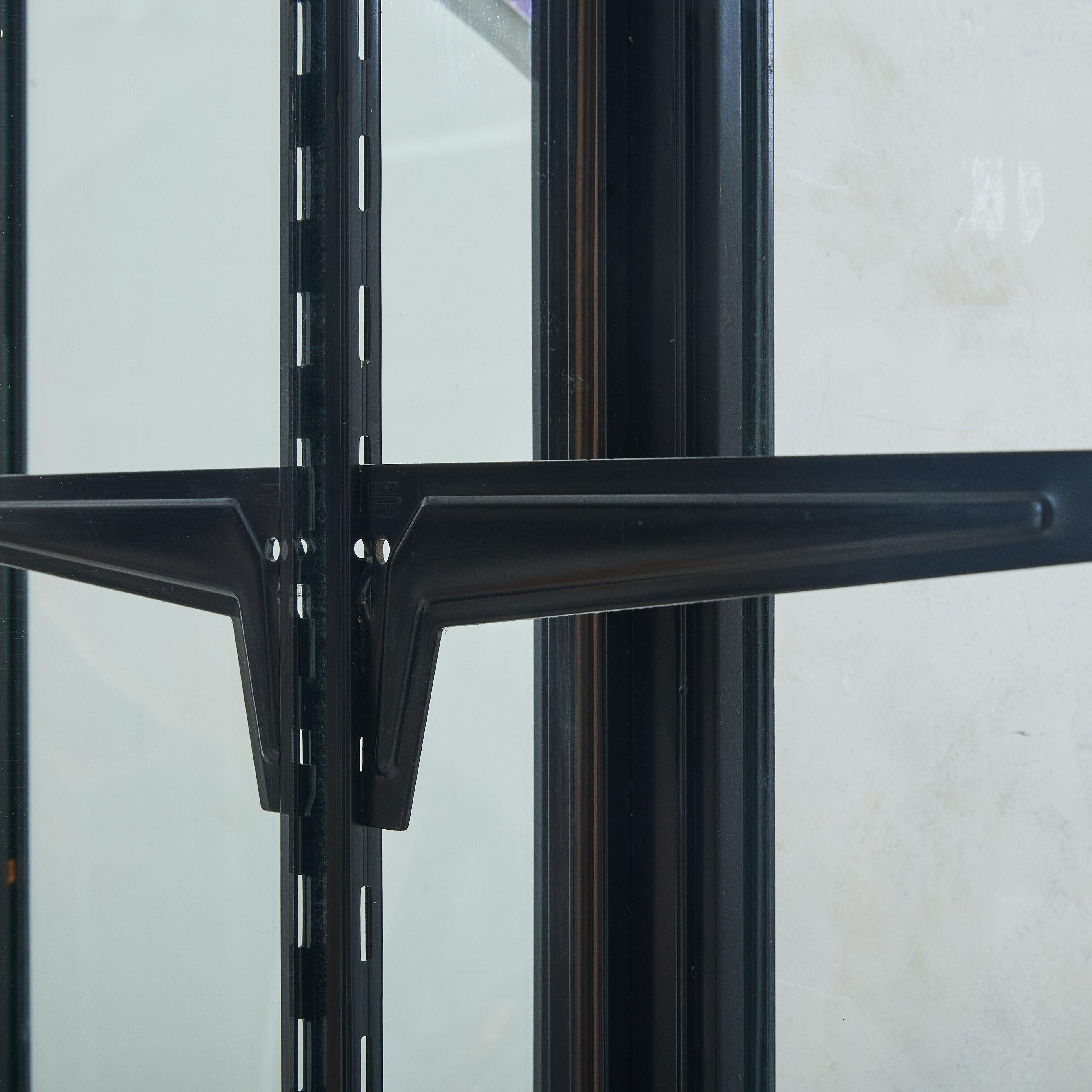 Mid-20th Century German Black Metal Display Cabinet by Bohnacker, 1950s For Sale