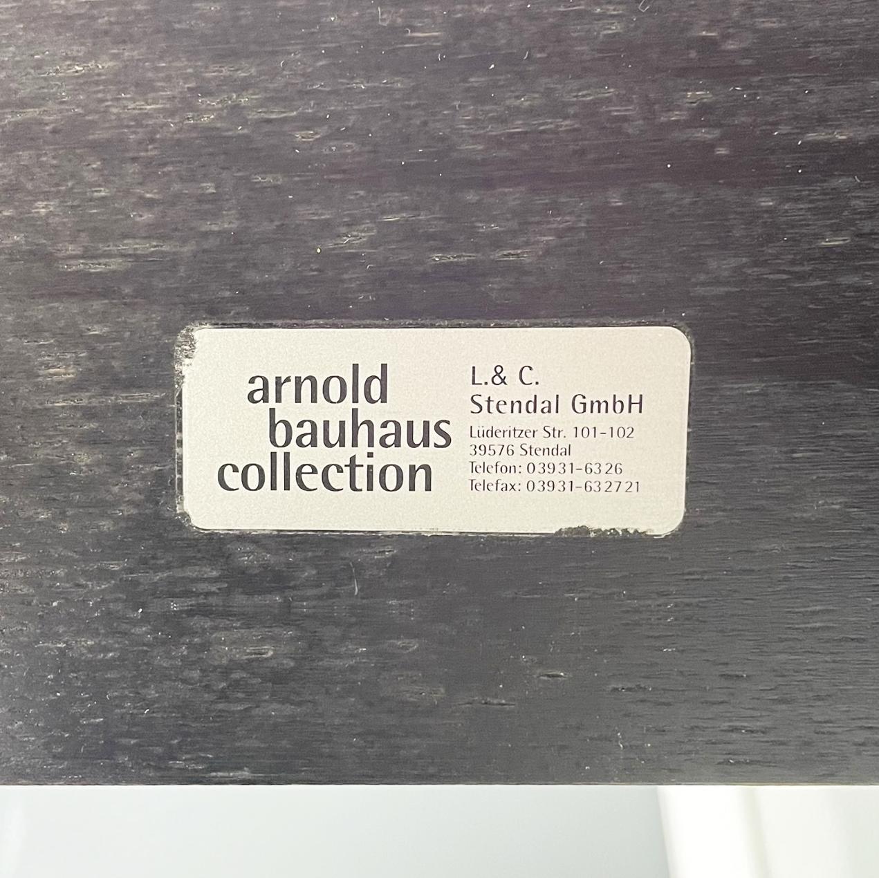 German Black Wood and Steel Coffee Tables by Arnold Bauhaus Collection, 1980s For Sale 7