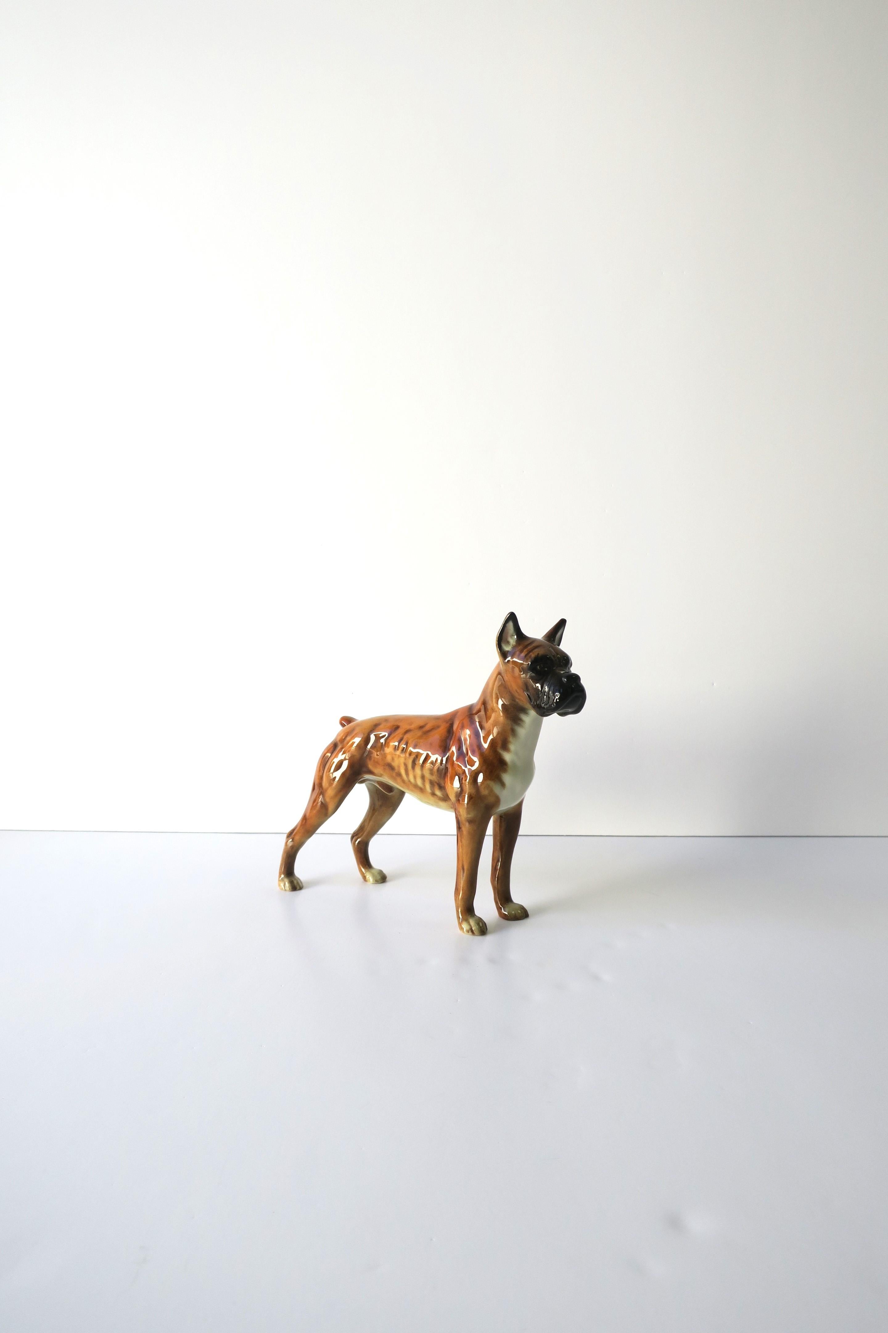 A beautiful porcelain Boxer dog, West Germany, 1968. Beautiful details as shown. 

Dimensions: 2