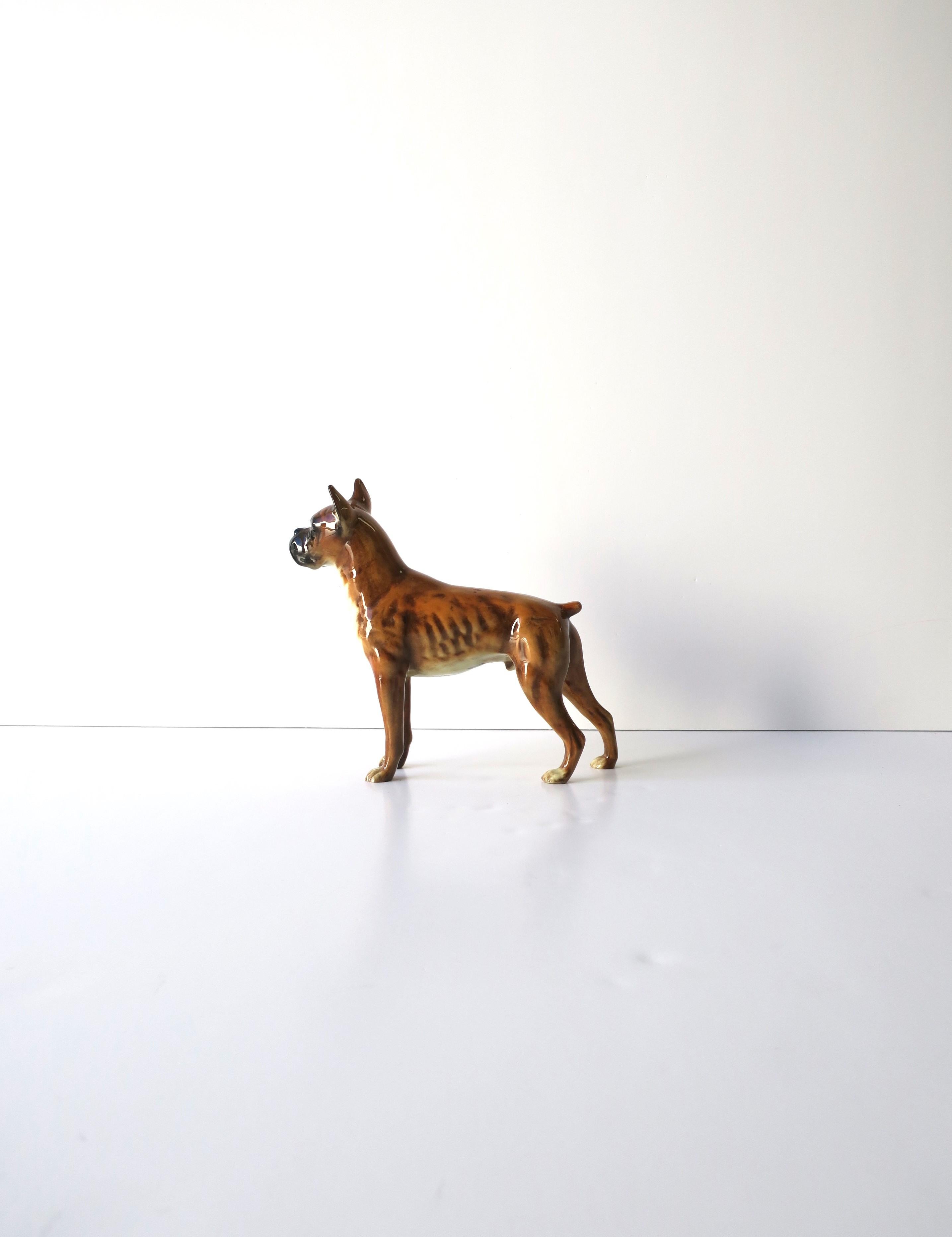 Boxer Dog Porcelain Decorative Object from West Germany, 1968 In Good Condition For Sale In New York, NY