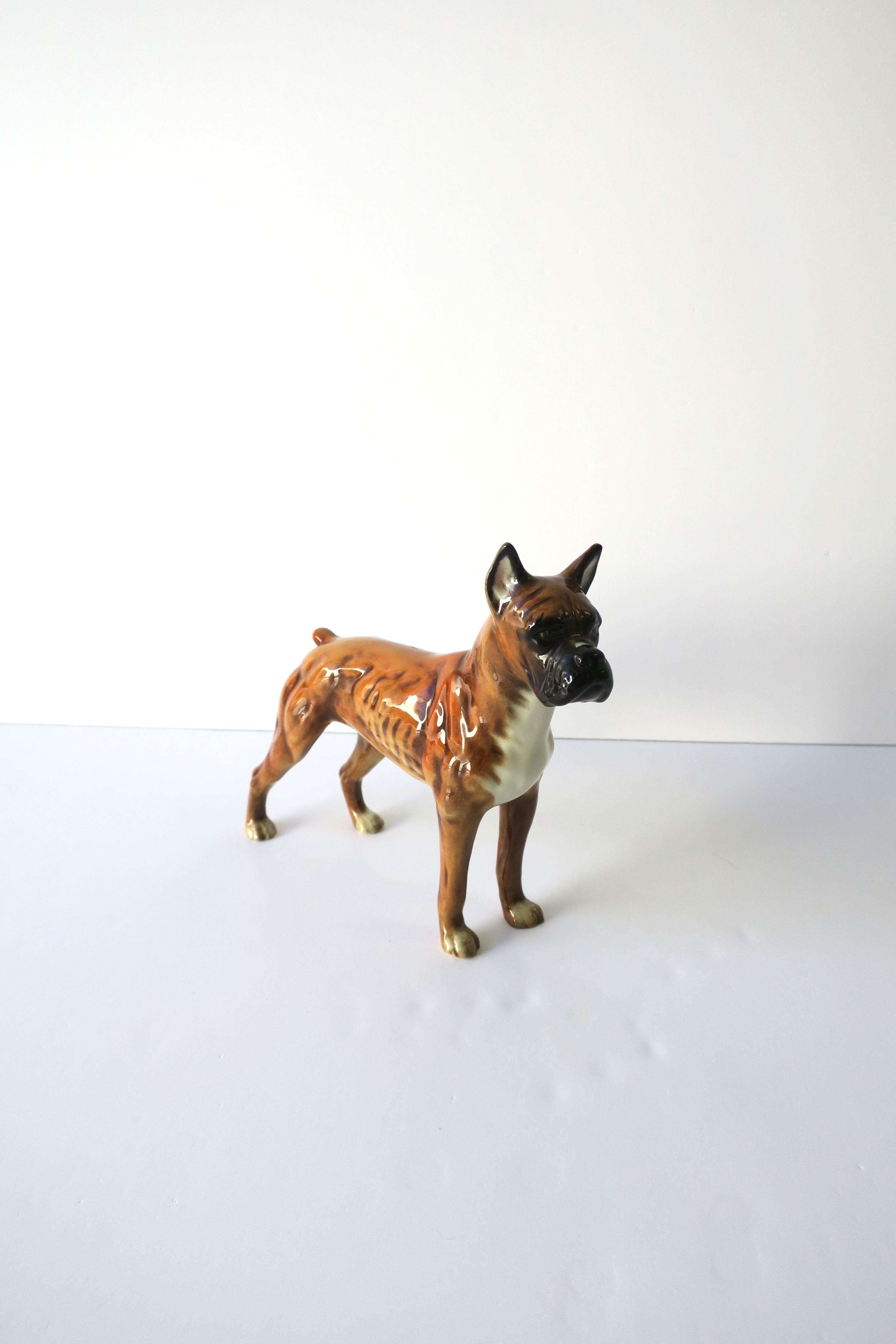 Boxer Dog Porcelain Decorative Object from West Germany, 1968 For Sale 3