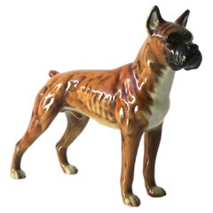 Boxer Dog Porcelain Decorative Object from West Germany, 1968