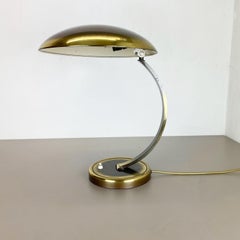 Lampe de bureau allemande en laiton Kaiser Idell 6751 Bauhaus de Christian Dell, Allemagne, années 1950
