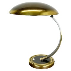 Latón alemán Kaiser Idell 6751 Bauhaus Desk Light Christian Dell, Alemania, Años 50