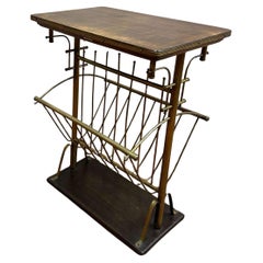 Carrello portariviste in ottone tedesco