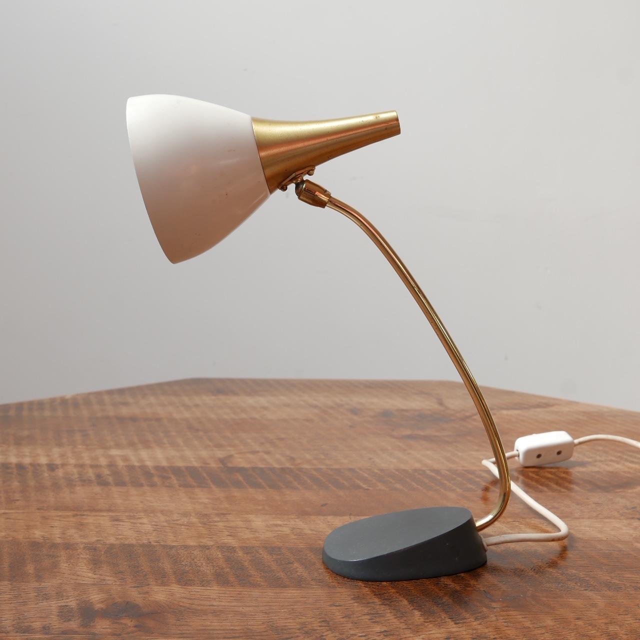 German Brass Mid-Century Desk Lamp 6