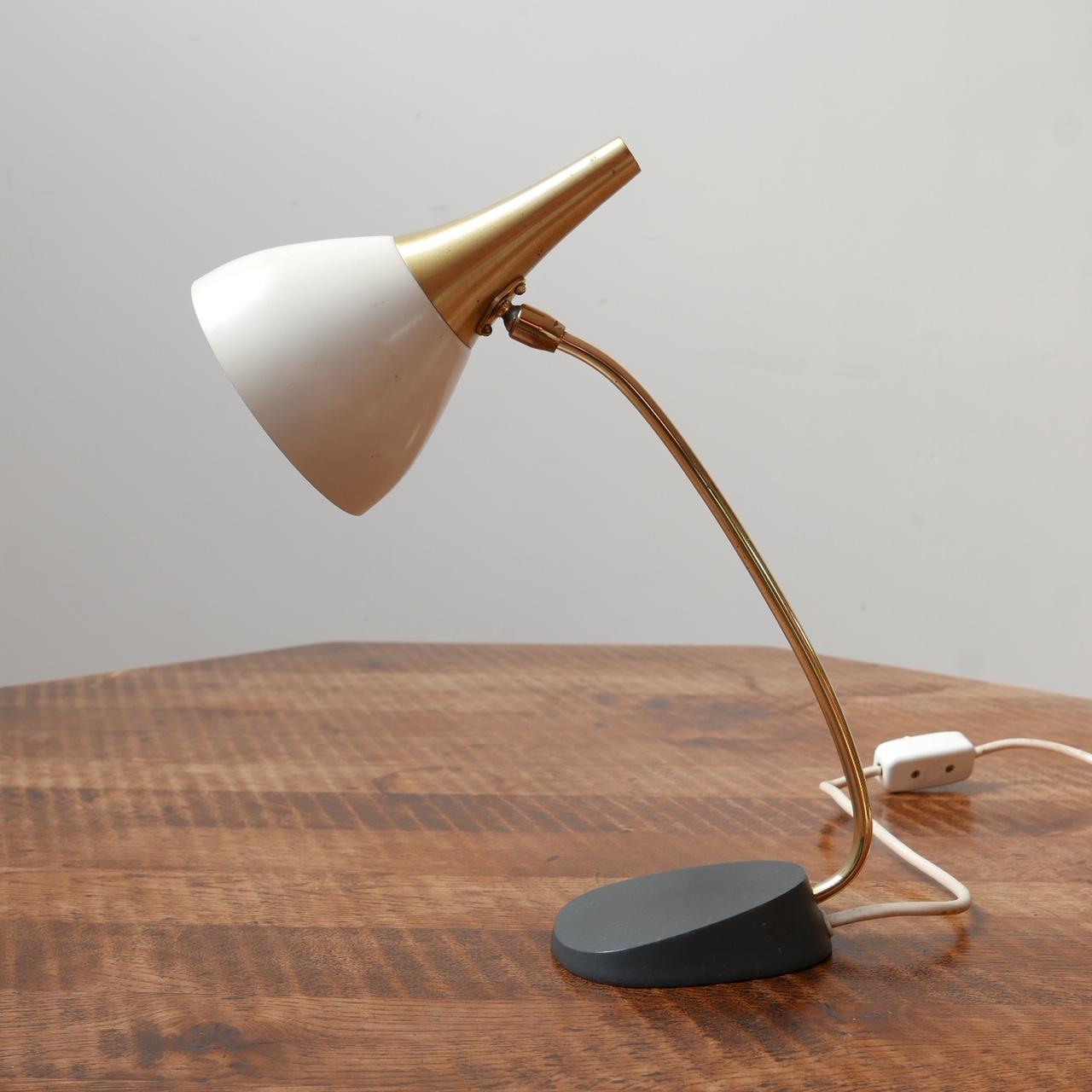 German Brass Mid-Century Desk Lamp 7