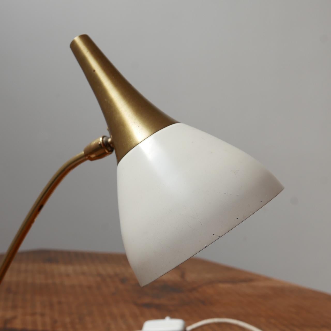 German Brass Mid-Century Desk Lamp 1