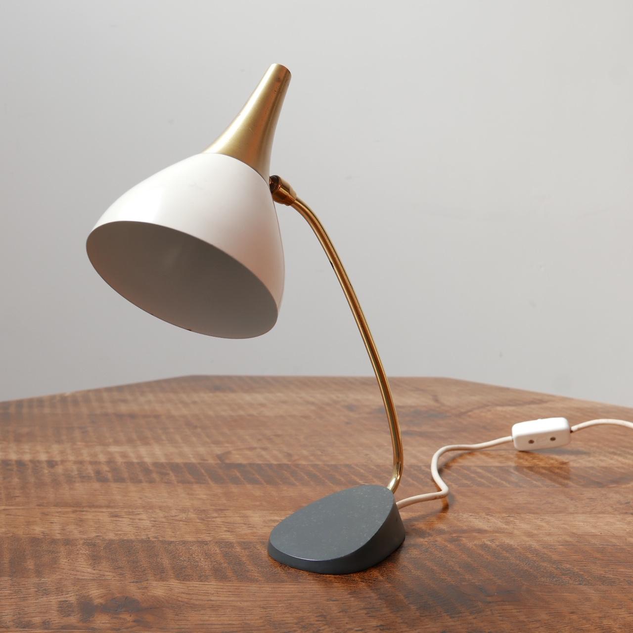 German Brass Mid-Century Desk Lamp 3