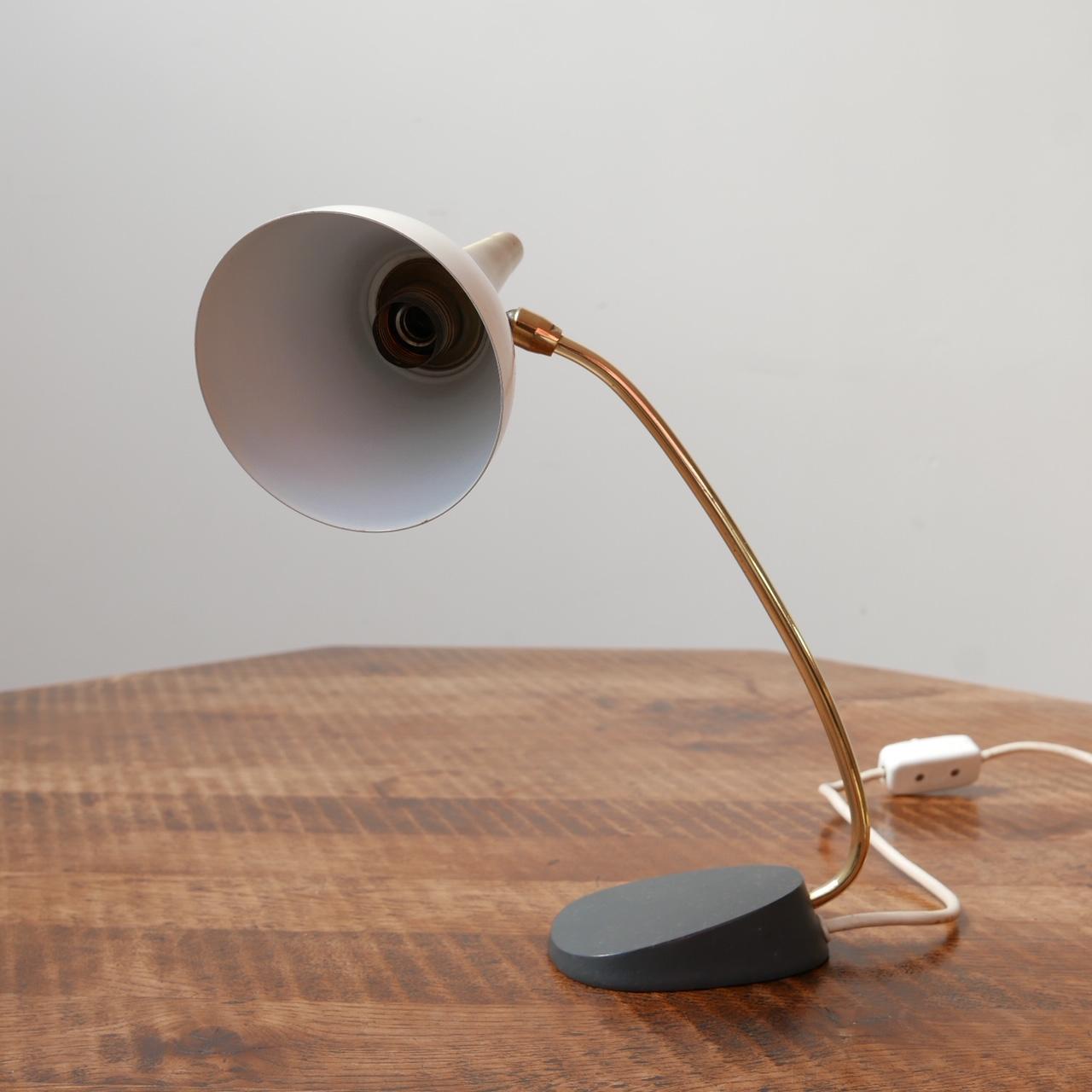 German Brass Mid-Century Desk Lamp 4