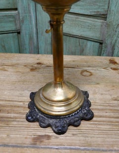 German Brass Oil Lamp by Fhrich Griftz, Berlin