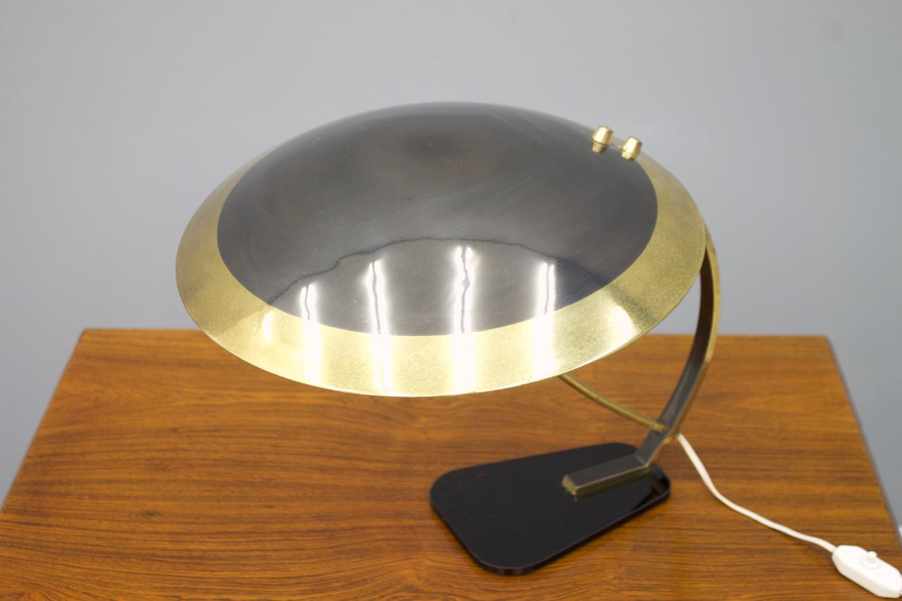 German Brass Table Lamp, 1950s In Good Condition In Frankfurt / Dreieich, DE