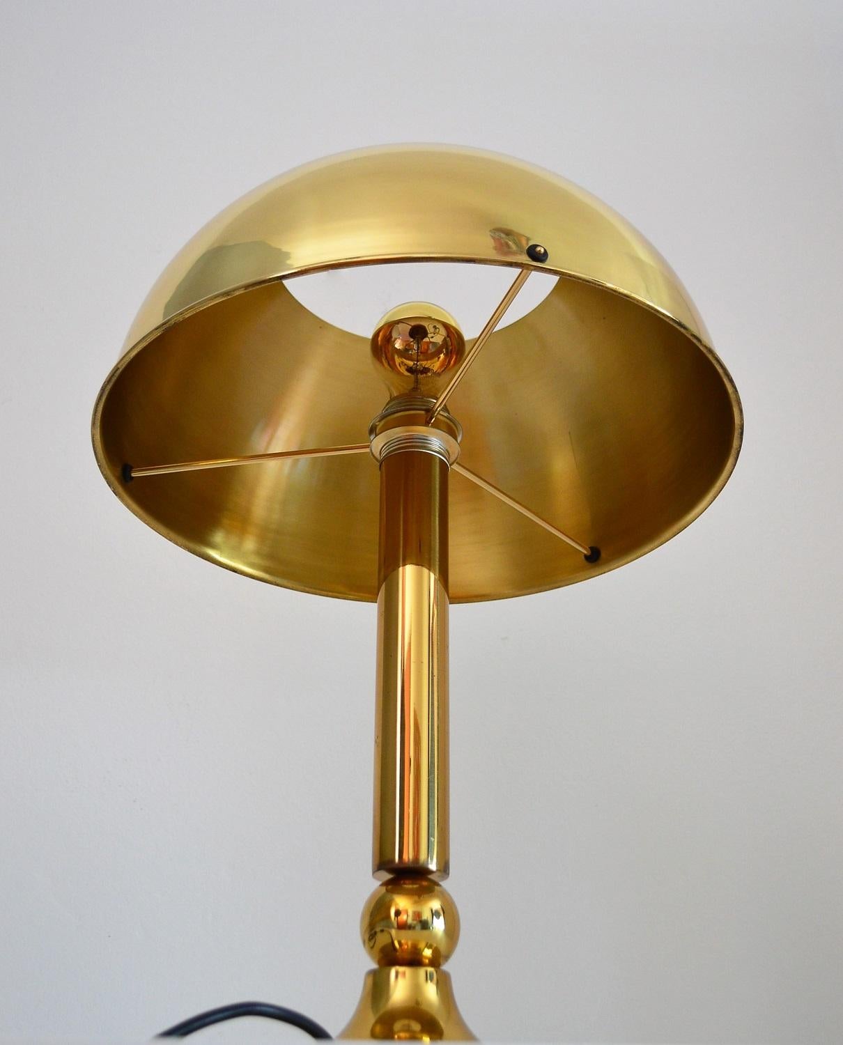 German Brass Table Lamp by Florian Schulz, 1970s 7