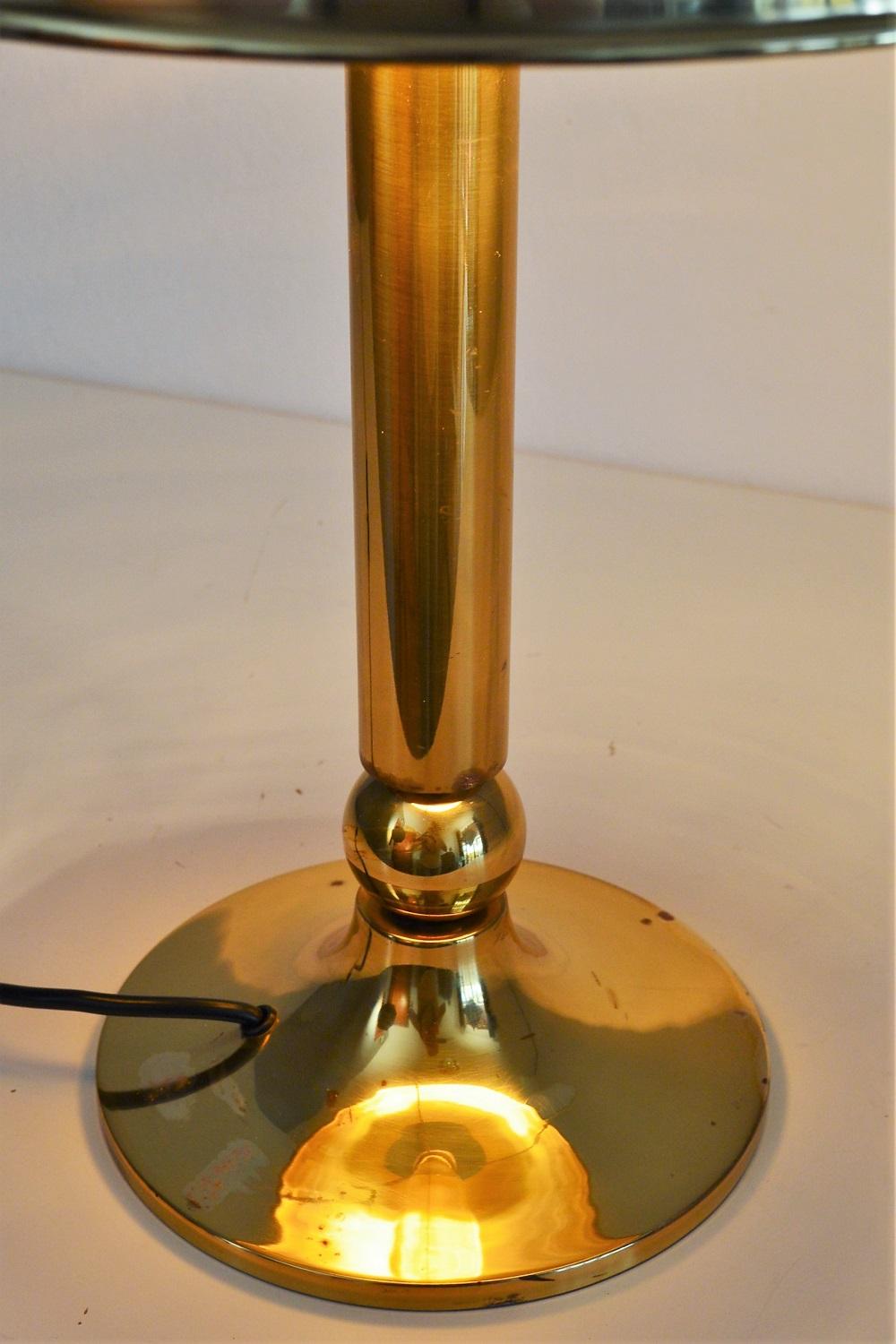 German Brass Table Lamp by Florian Schulz, 1970s 8