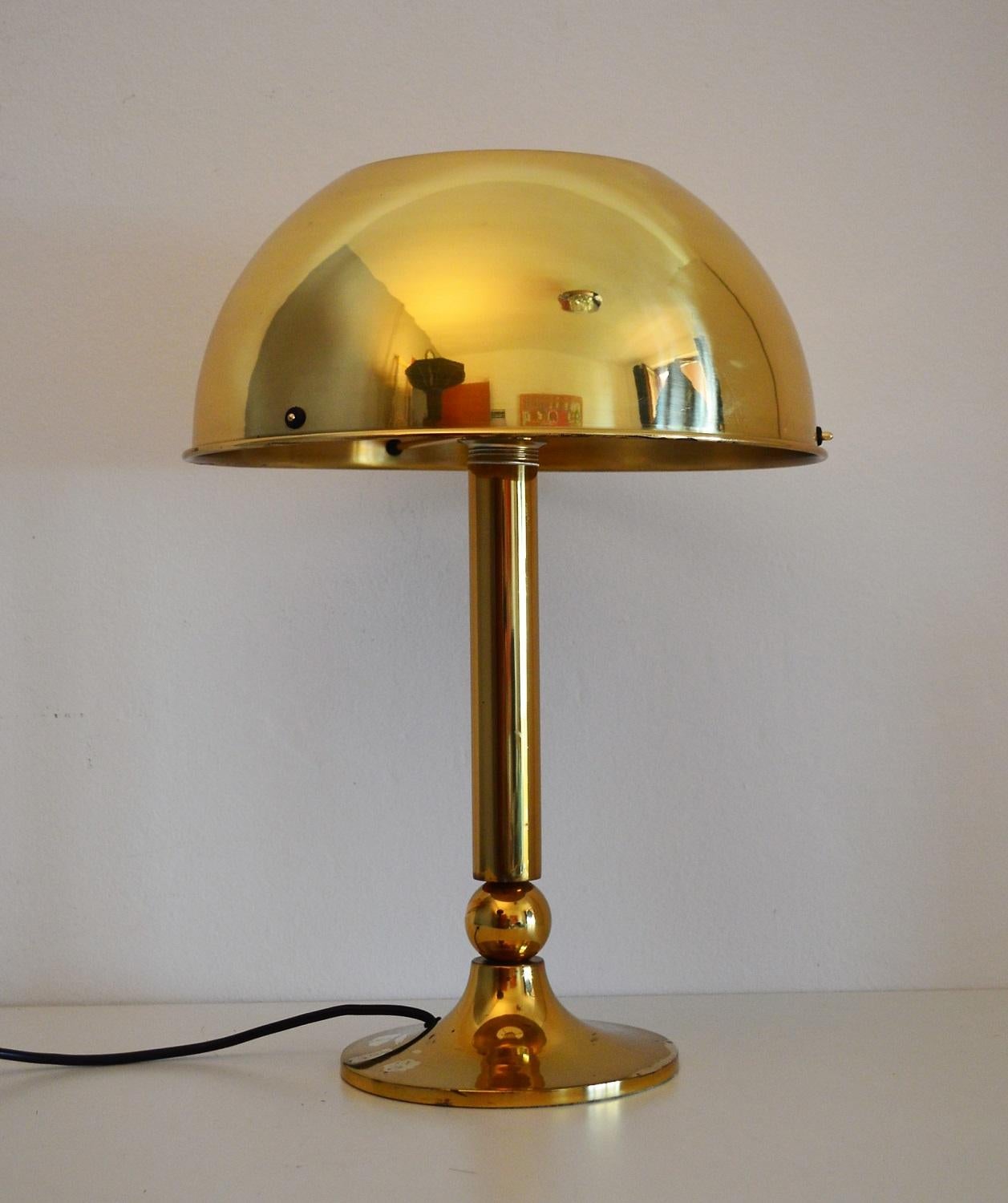 German Brass Table Lamp by Florian Schulz, 1970s 10