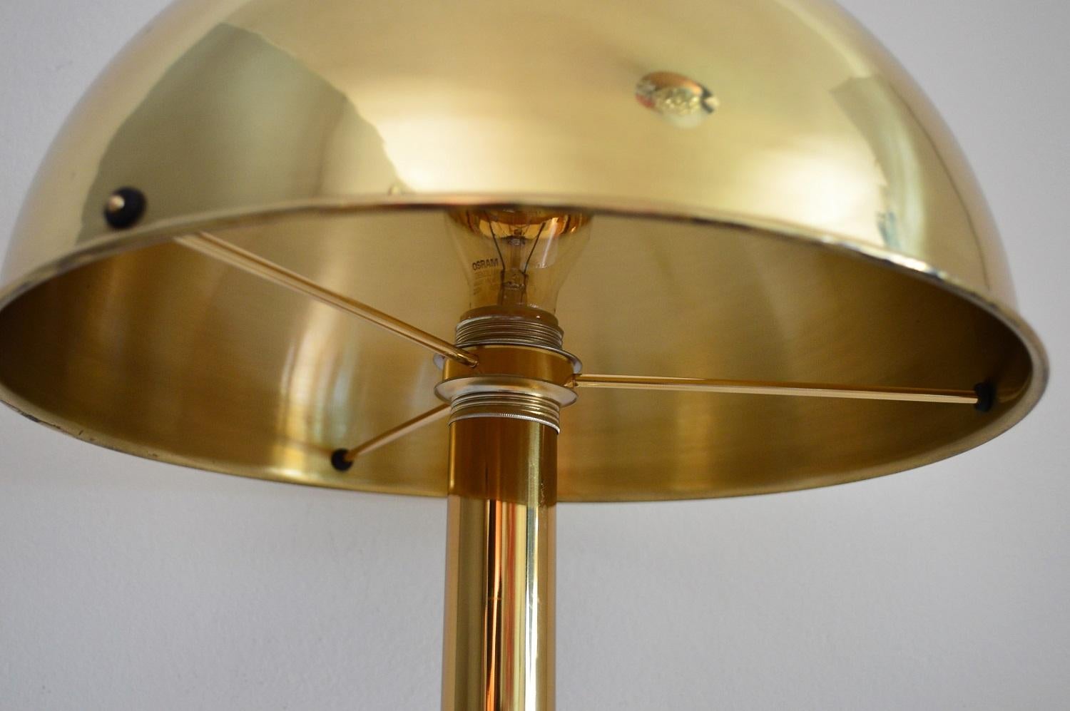 German Brass Table Lamp by Florian Schulz, 1970s 1