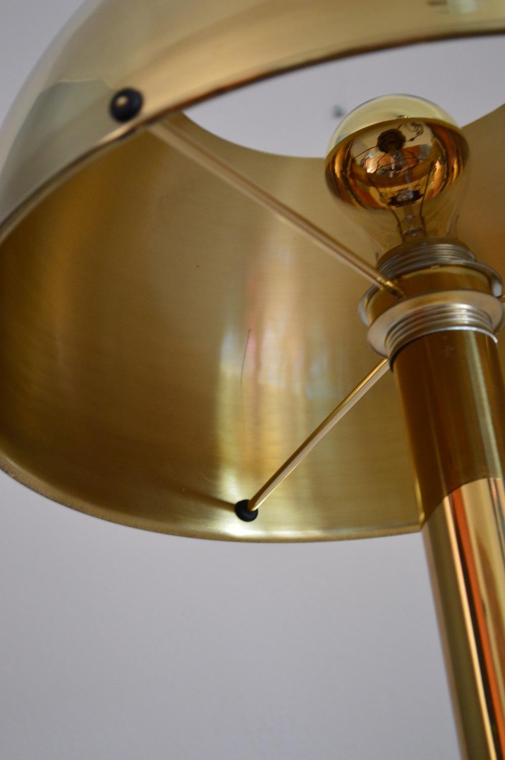 German Brass Table Lamp by Florian Schulz, 1970s 3