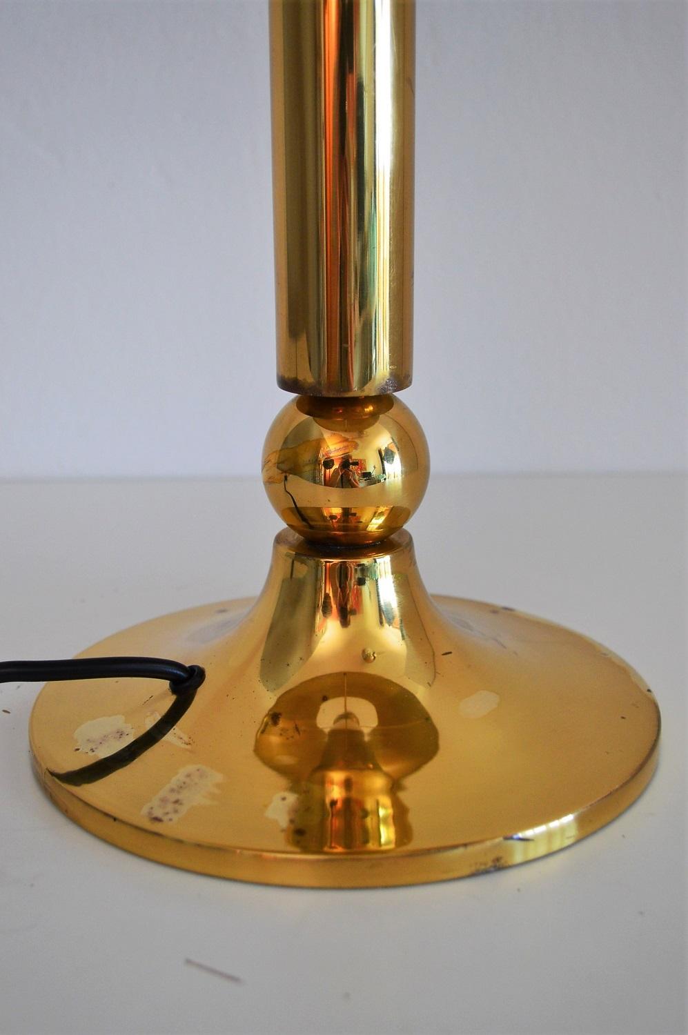 German Brass Table Lamp by Florian Schulz, 1970s 4