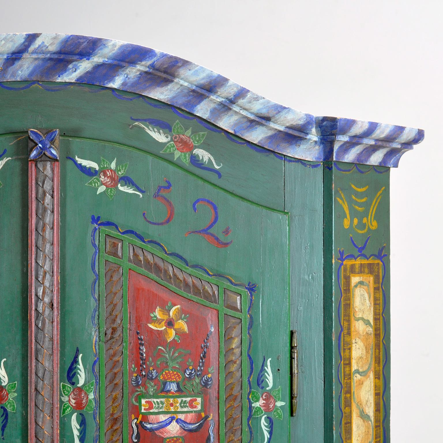 Armoire de mariage allemande, datée de 1852 en vente 1