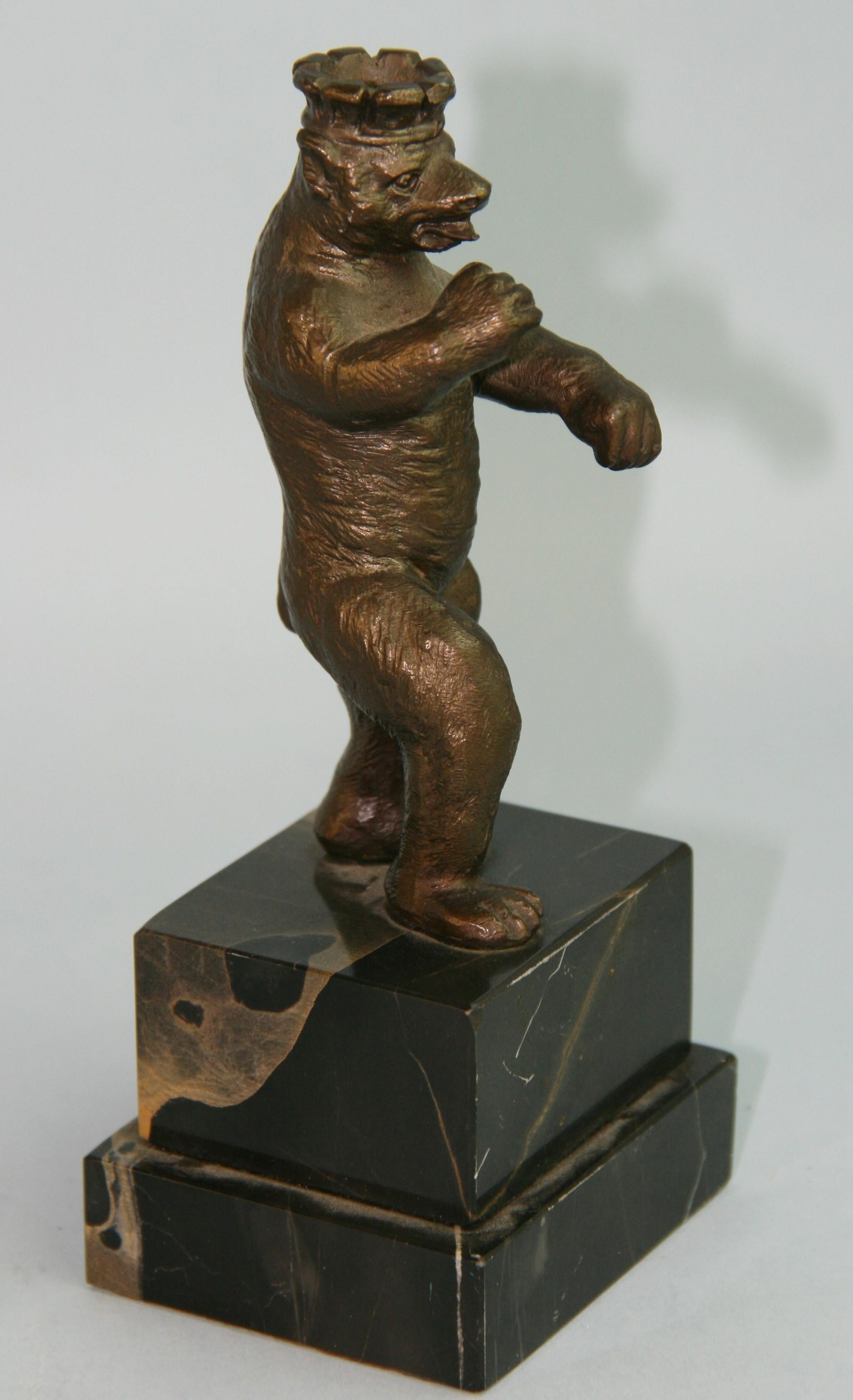 German Bronze Boxing Bear Sculpture 2