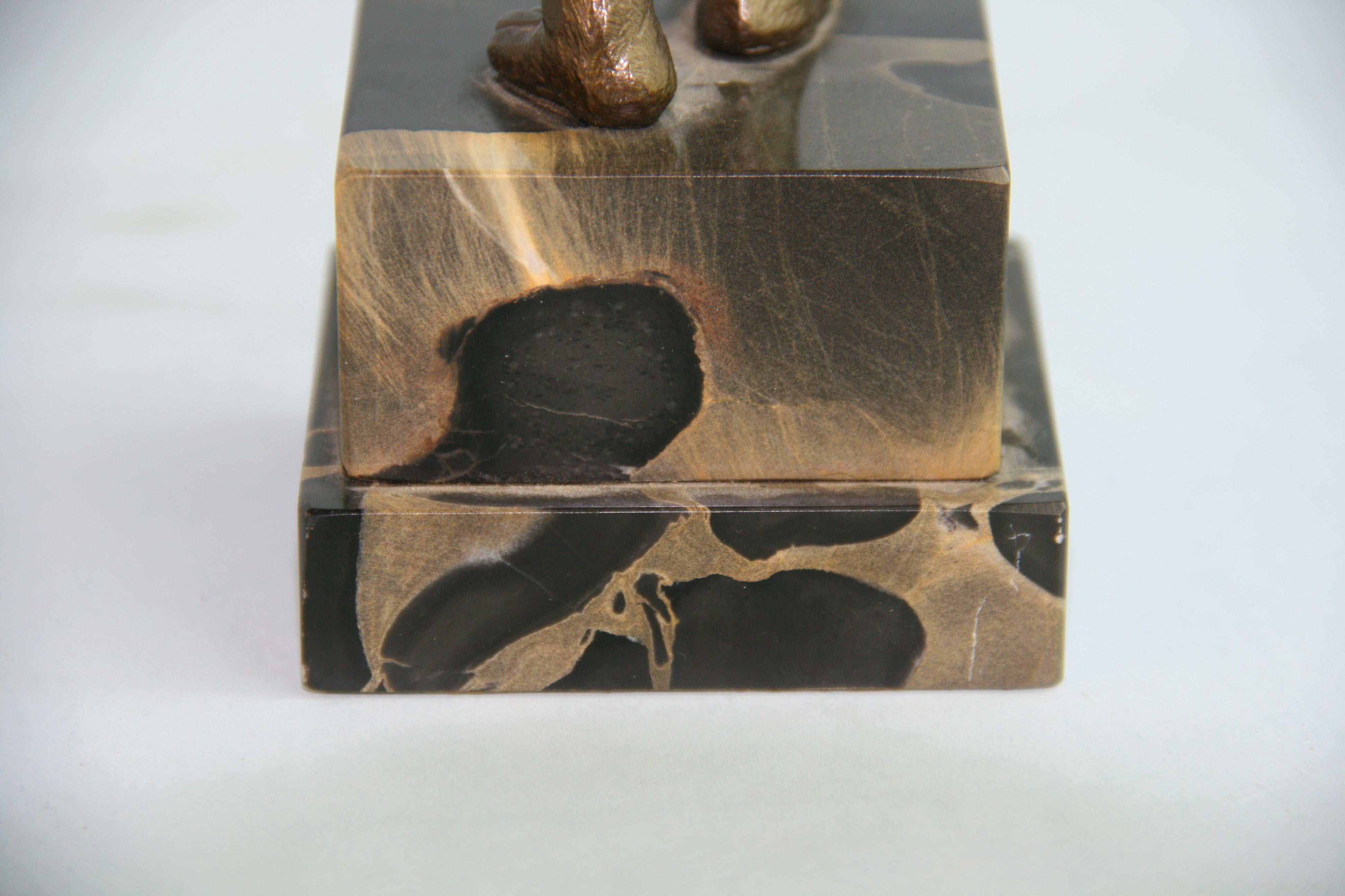 German Bronze Boxing Bear Sculpture 3